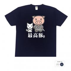 おもしろtシャツ 大きいサイズ 和柄 元祖豊天商店 おいどんはさつまの者でごわす 最高豚 半袖 美豚 B01