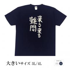 おもしろtシャツ 大きいサイズ 和柄 元祖豊天商店 不満を笑い飛ばす自ギャグシリーズ！！ 来る来る難問  半袖