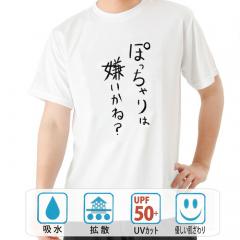 おもしろtシャツ ドライ 和柄 元祖豊天商店 不満を笑い飛ばす自ギャグシリーズ！！ ぽっちゃりは嫌いかね？ 半袖