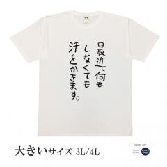 おもしろtシャツ 大きいサイズ 和柄 元祖豊天商店 不満を笑い飛ばす自ギャグシリーズ！！ 最近、なにもしてなくても汗をかきます 半袖