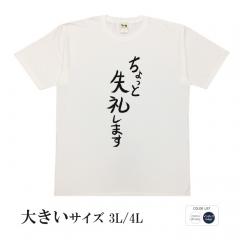 おもしろtシャツ 大きいサイズ 和柄 元祖豊天商店不満を笑い飛ばす自ギャグシリーズ！！ ちょっと失礼します 半袖