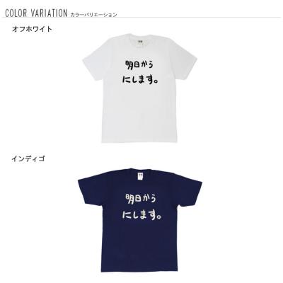 おもしろtシャツ 和柄 元祖豊天商店 不満を笑い飛ばす自ギャグシリーズ！！ 明日からにしますTシャツ 半袖