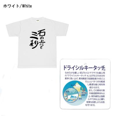 おもしろtシャツ ドライ 和柄 元祖豊天商店 不満を笑い飛ばす自ギャグシリーズ！！ 石の上にも三秒 半袖
