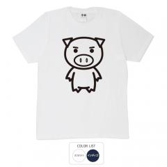 おもしろtシャツ 和柄 開運 元祖豊天商店 シンプルないで立ち ビッグ美豚 Tシャツ 半袖 美豚 B01
