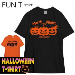 ハロウィン フェイスシリーズ 国内プリントtシャツ サイズM/L/LL カラー：ブラック オレンジ fn0180002